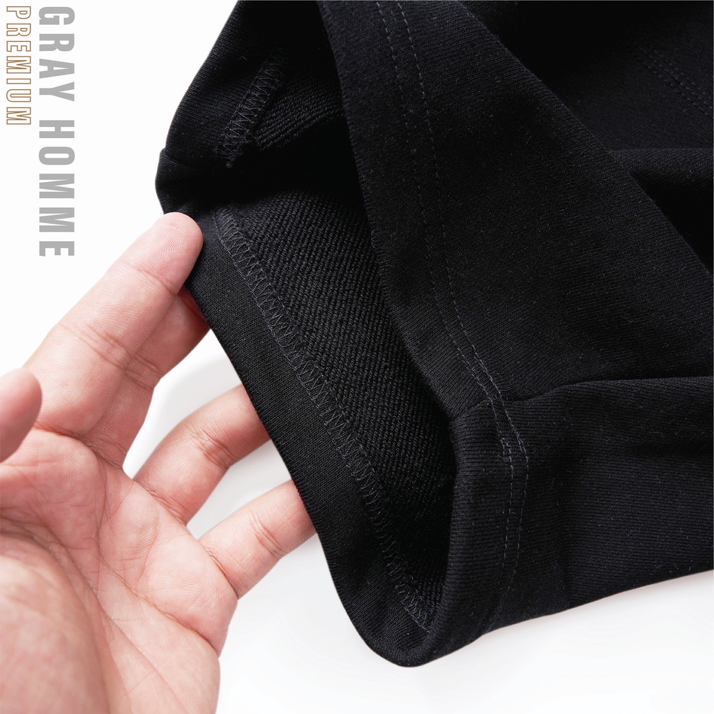 Quần short nỉ Nam Nữ UNISEX Grayhomme chất nỉ Knit CRAB, Quần đùi unisex ống suông nam nữ dày dặn BSN001