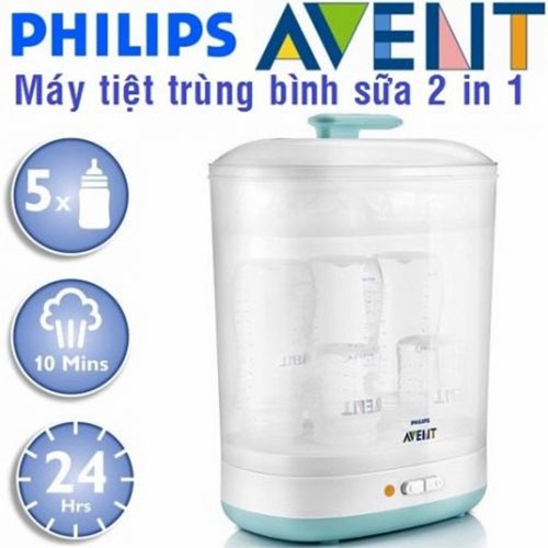 Máy Tiệt Trùng Bình Sữa 2 Trong 1 Philips Avent