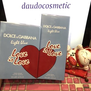 [ fullsize cặp ] Nước hoa D&G Light Blue Love is Love Pour Femme EDT 100ml - Love is Love Pour Homme 125ml