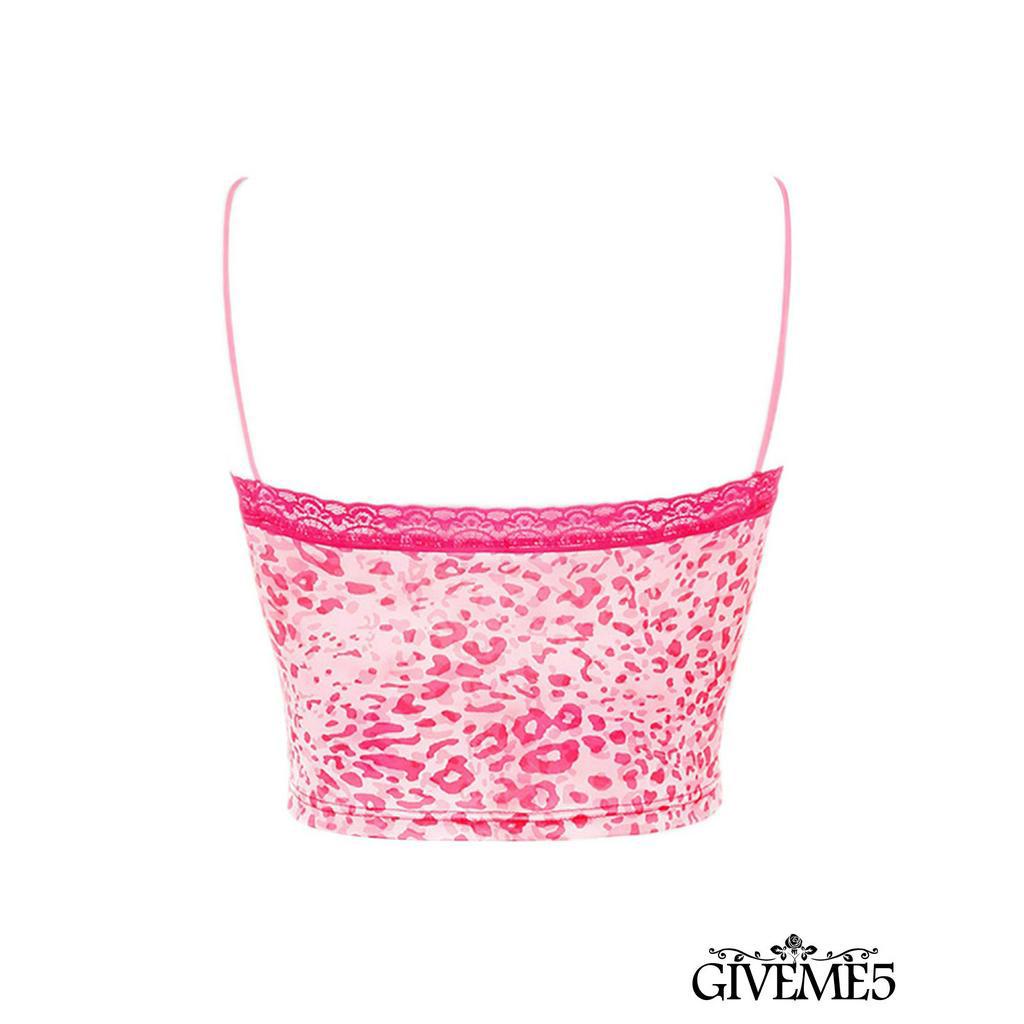 Áo Lửng Hai Dây Cổ Tim Họa Tiết Da Báo Quyến Rũ Dành Cho Nữ