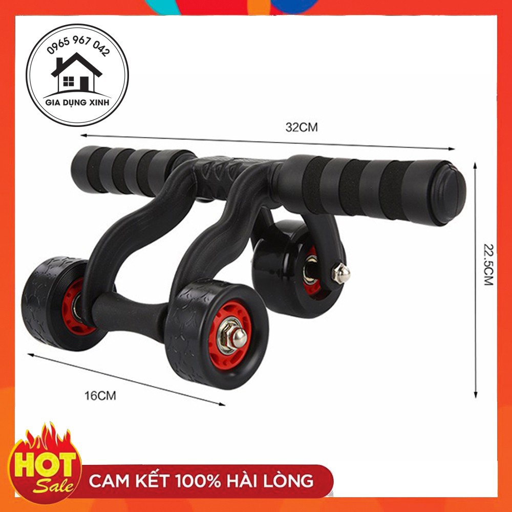 Con Lăn Tập Bụng 4 Bánh (AB ROLLER AND PUSH UP BAR) [NEW 2020]