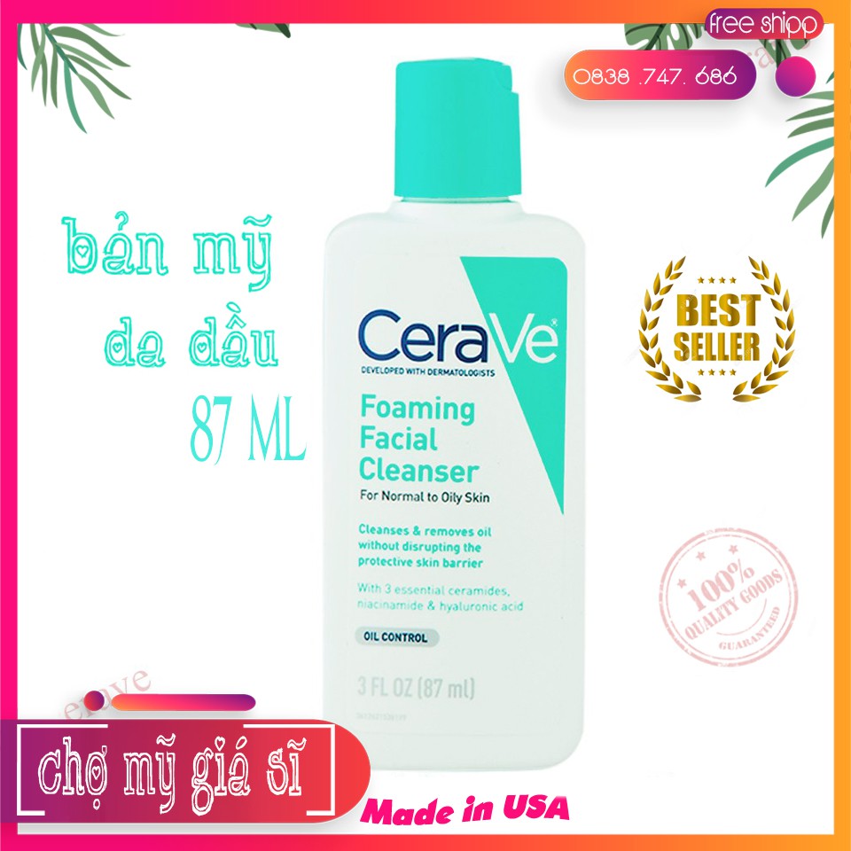 [GIÁ HỦY DIỆT] Sữa rửa mặt Cerave Foaming Facial Cleanser 355ml