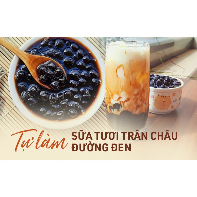 Set Sữa Tươi Trân Châu Đường Đen ( Set Lớn ) Tặng Kèm Công Thức - TUYẾT NHUNG