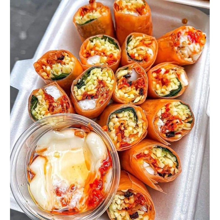 Bánh tráng cuộn sốt bơ