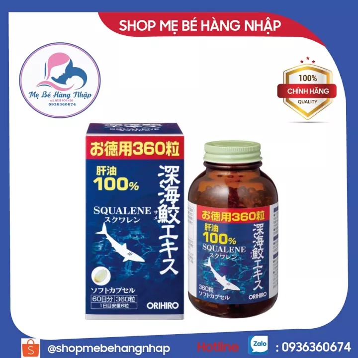 [Chính hãng Nhật] Viên uống Sụn vi cá mập Orihiro Nhật Bản 360 viên bổ xương khớp