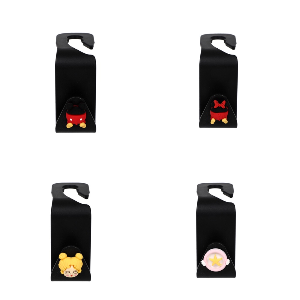 2 Móc treo đồ sau ghế ô tô kiểu dáng dễ thương tùy chọn