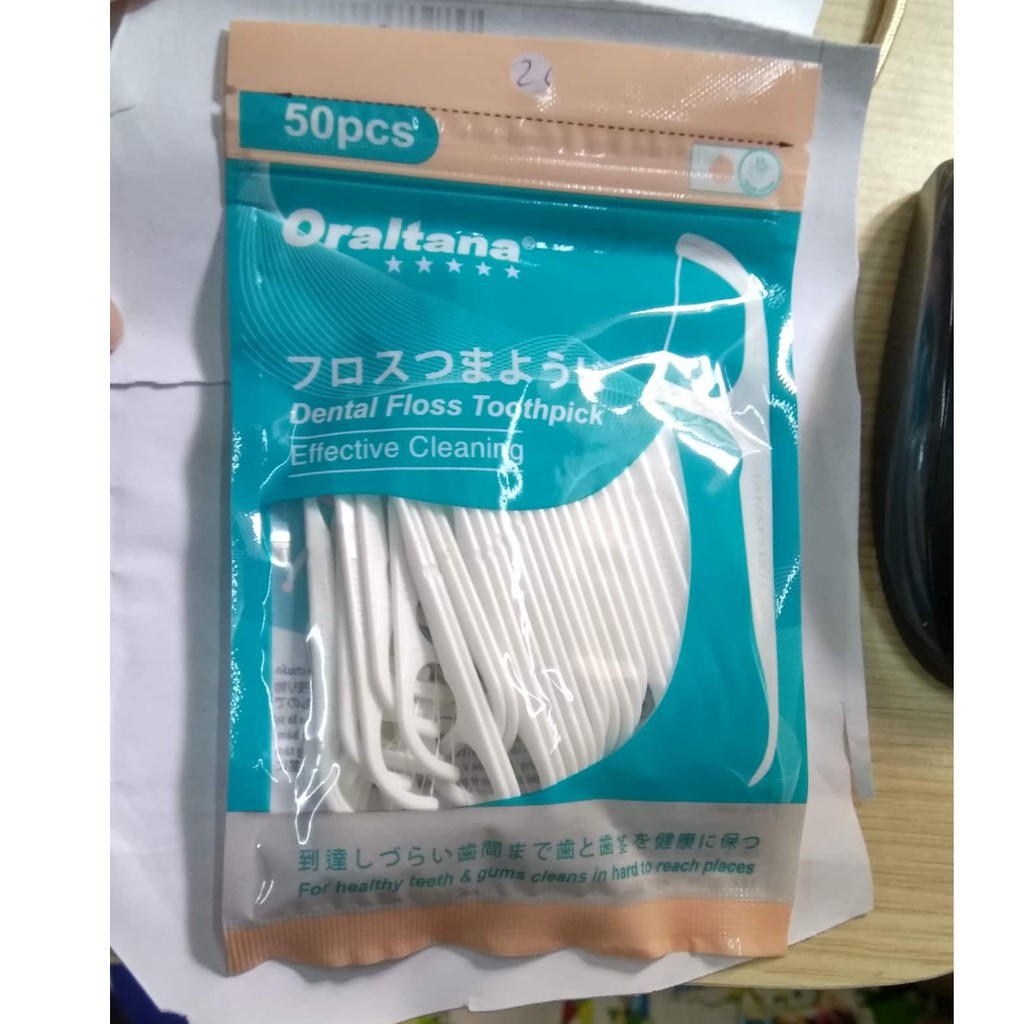 Combo 2 Tăm chỉ nha khoaOraltana (gói 50 chiếc) - Tăm chỉ tiện lợi