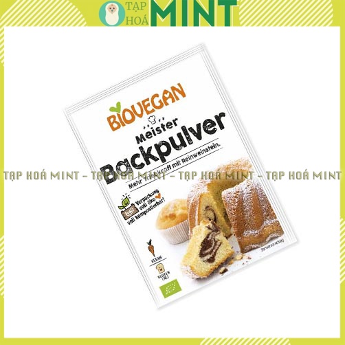 Bột nở hữu cơ làm bánh Bio vegan  gói 17g - Tạp hoá mint