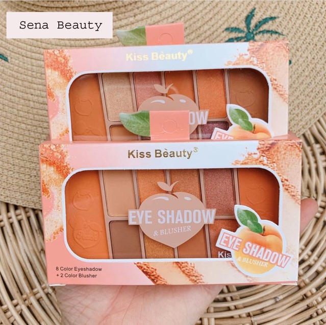 Bảng phấn mắt🍑FREESHIP🍑bảng mắt nhũ Trang Điểm Kiss Beauty Gồm 8 Ô Phấn Mắt + 2 Ô Phấn Má Tiện Dụng | BigBuy360 - bigbuy360.vn