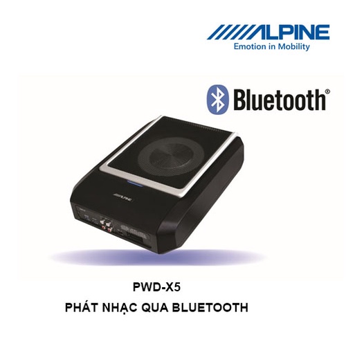 PWD-X5 Loa sub gầm ghế tích hợp Amply và bộ xử lý DSP thương hiệu Alpine chính hãng