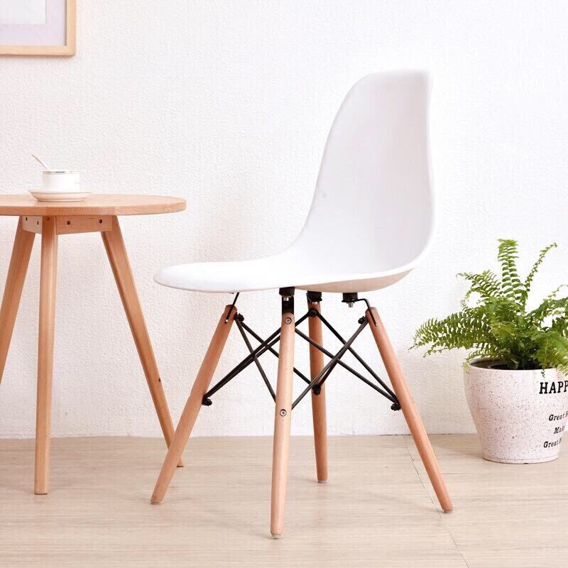 (Hàng Nhập Khẩu) Ghế Làm Việc EAMES Chân Gỗ Đan Sắt Dành Cho Phòng Ăn, Văn Phòng,Học tập