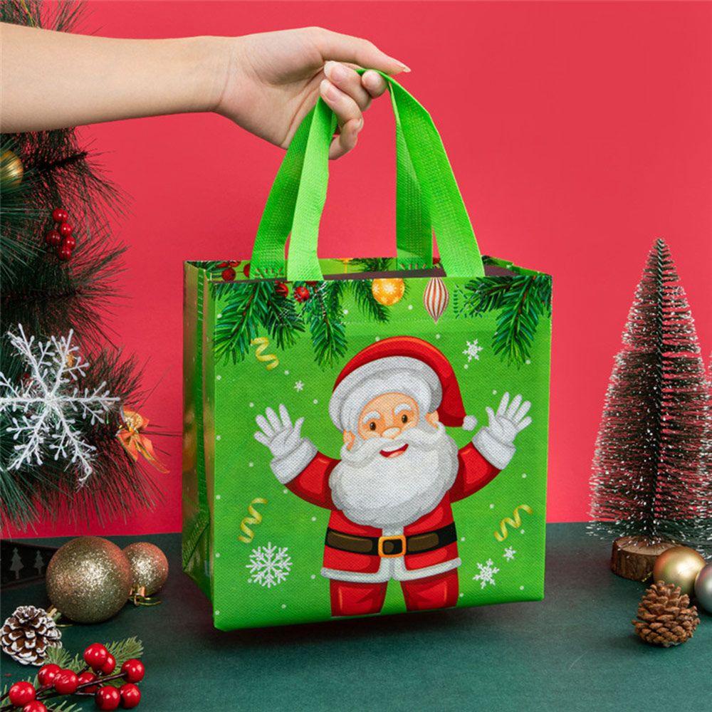 Set 4 Túi Đựng Quà Giáng Sinh Chất Liệu Vải Không Dệt Chống Thấm Nước