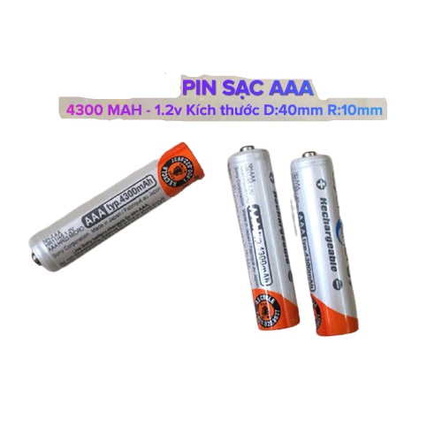 Combo 2 viên pin sạc AAA SONY 1.2V dung lượng 4300mAh sạc được 1000 lần, pin tiểu sạc 3A dùng cho các thiết bị điện tử