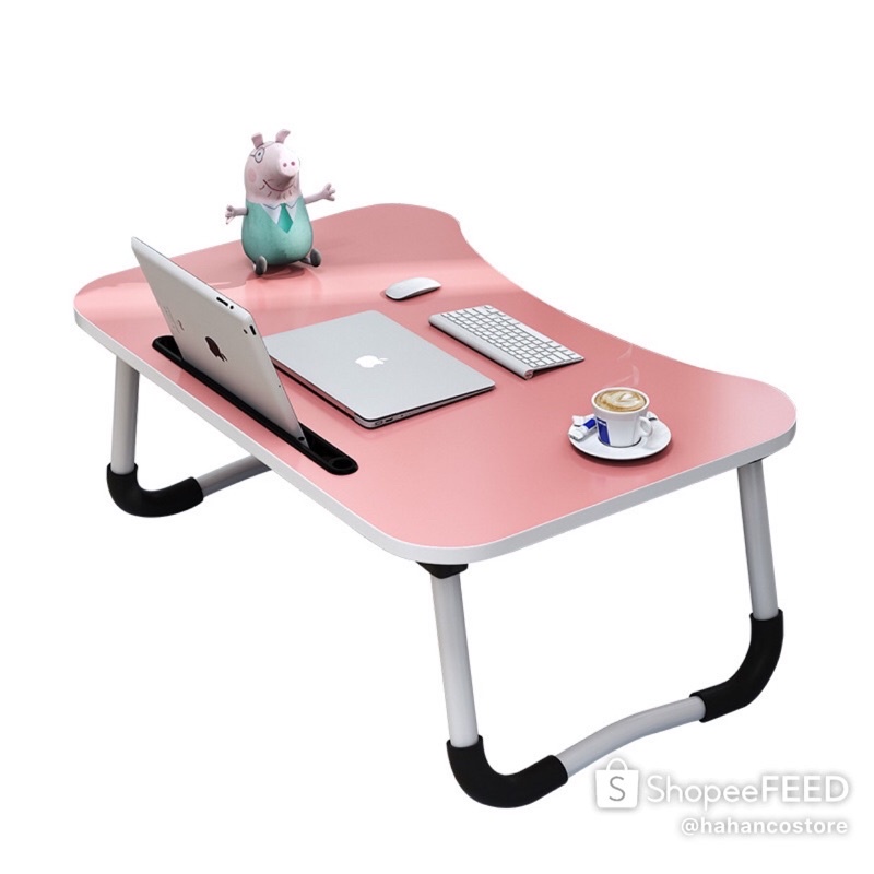 Bàn học làm việc gấp gọn mini thông minh có khe cắm ipad điện thoại b01