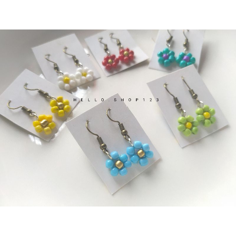 KHUYÊN TAI HOA CÚC NHIỀU MÀU CUTE XINH XẮN