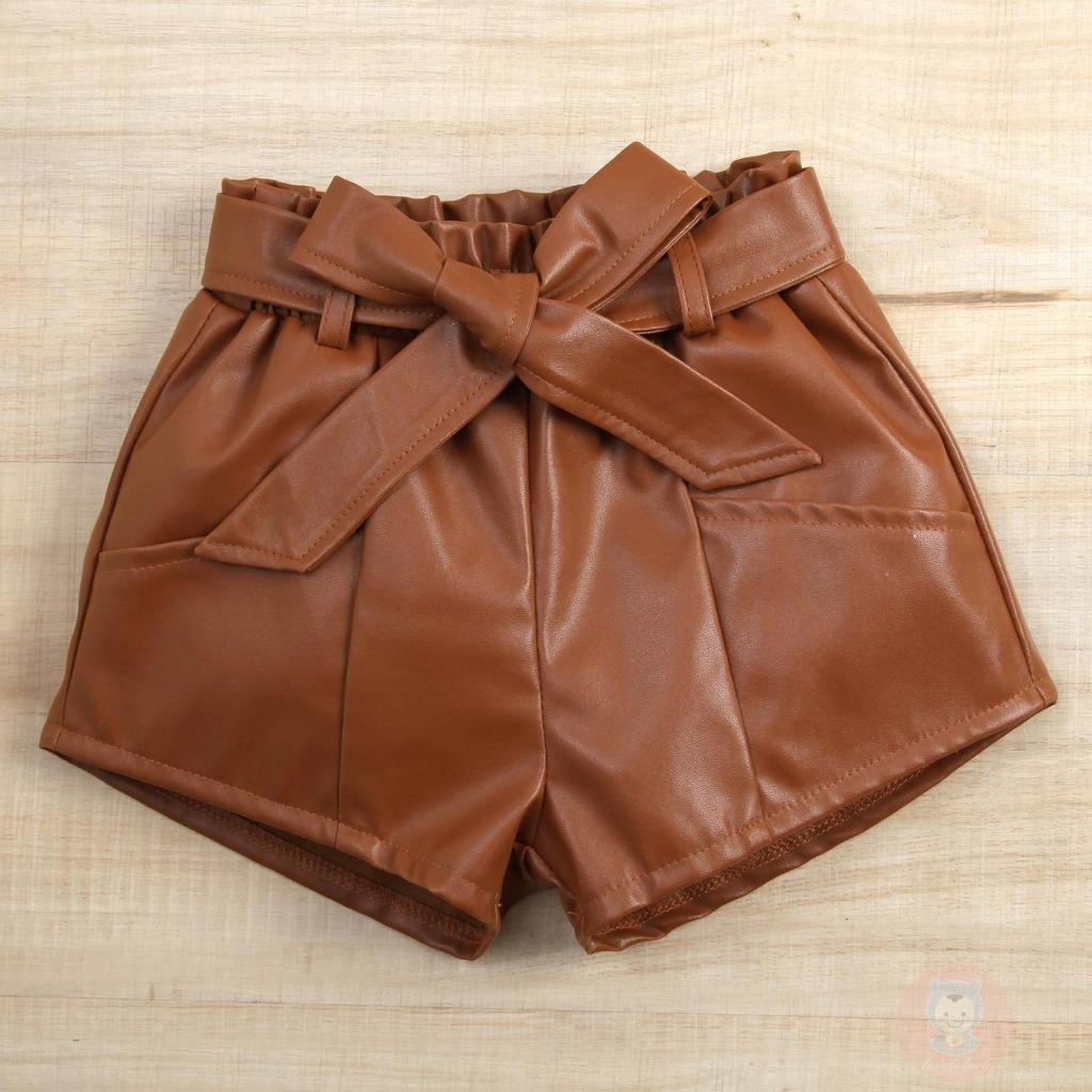 Set Đồ Gồm Áo Hai Dây Không Tay Kèm Quần Ngắn Lưng Thun Kèm Thắt Lưng Cho Bé Gái 6 Tuổi