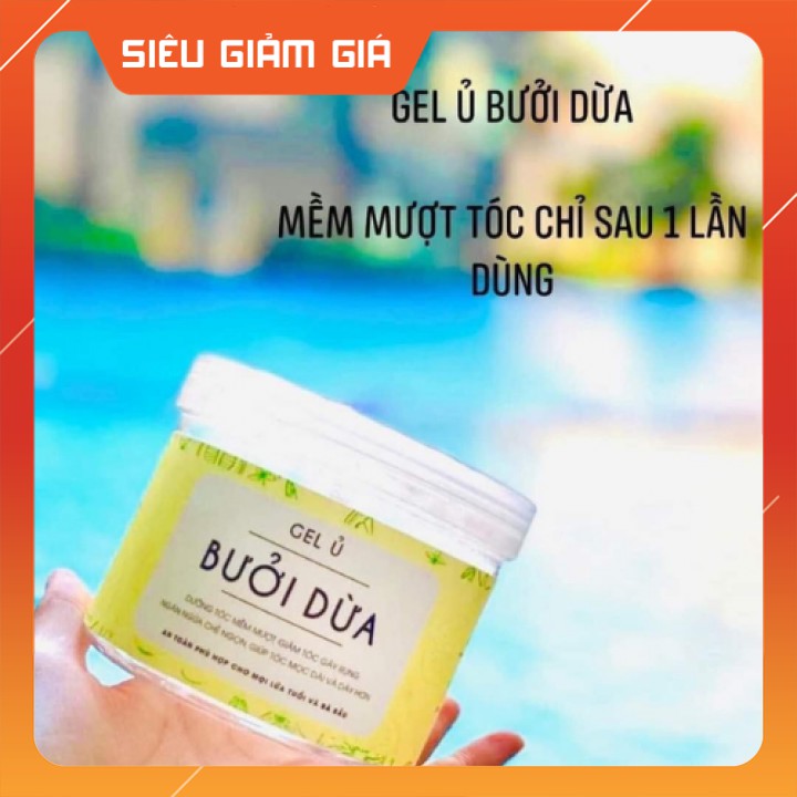 Gel Ủ Tóc Bưởi Dừa 500ml , Mềm Mượt Ngăn Dụng Và Kích Mọc Tóc [CHÍNH - HÃNG]