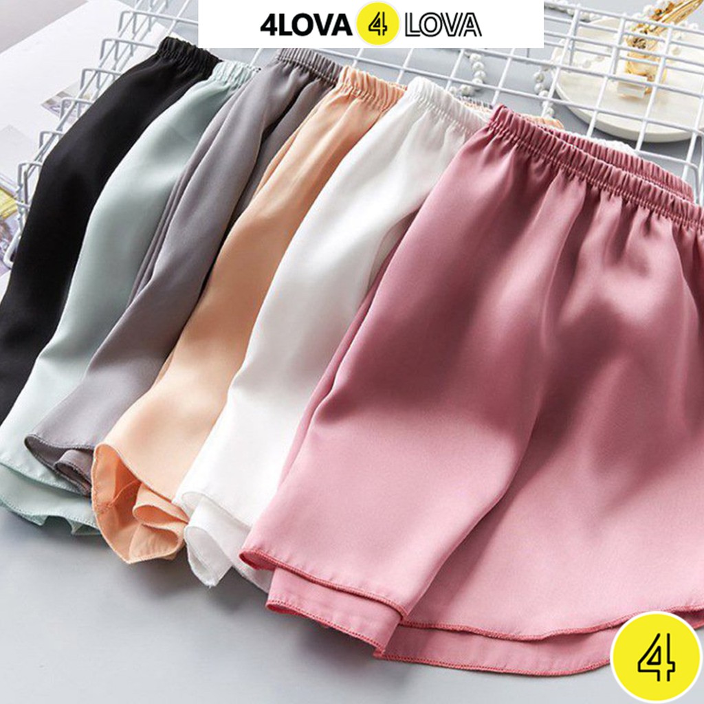 Quần short nữ mặc nhà lụa satin cao cấp 4LOVA mềm mại, quyến rũ