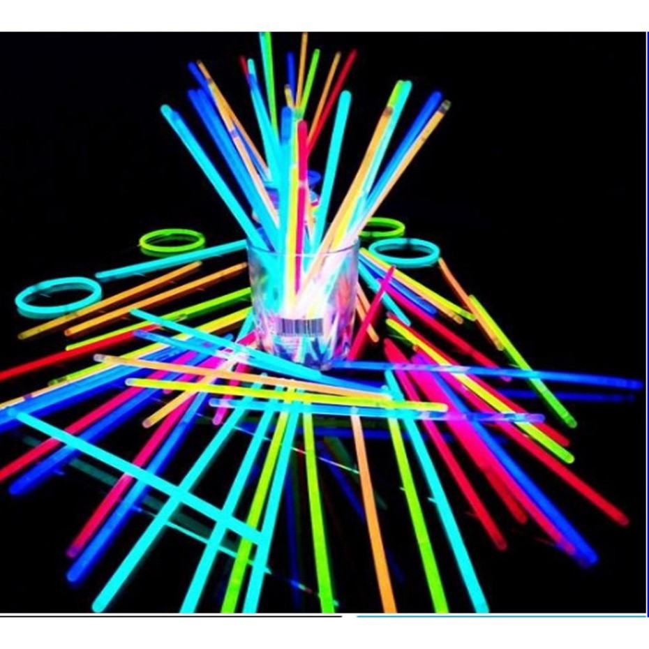 [FREE SHIP] Combo 100 Que Dạ Quang Glow Stick Phát Sáng Kèm 100 Đầu Nối