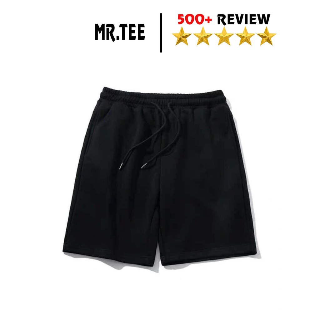 66HOAN15K12H_Hoàn 15k đơn 99k_Quần short thun Basic Trơn Đen Da cá unisex thể thao