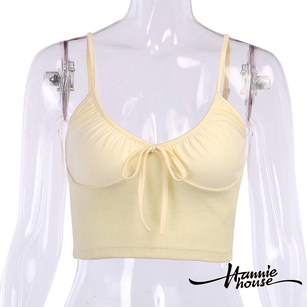 Áo croptop màu vàng gợi cảm thời trang mùa hè dành cho bạn nữ