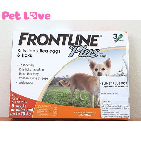 1 tuýp Frontline Plus nhỏ gáy diệt ve rận, bọ chét (chó &lt; 10kg)