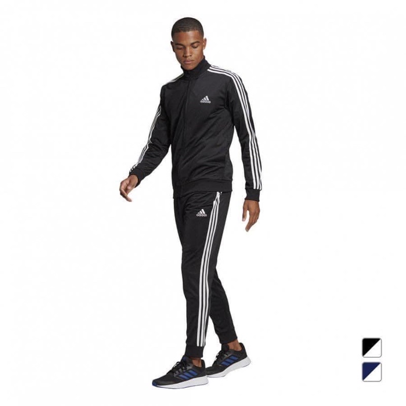 [100% HÀNG CHÍNH HÃNG] Bộ thể thao nam Adidas chất poly đen - GK9651