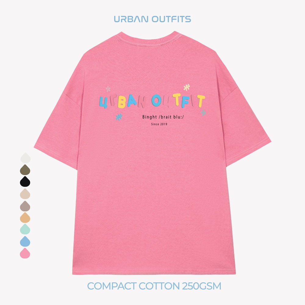 Áo Thun Tay Lỡ Form Rộng URBAN OUTFITS  ATO104 Local Brand In Rainbow ver 2.0 Chất Vải 95% Compact Cotton 250GSM