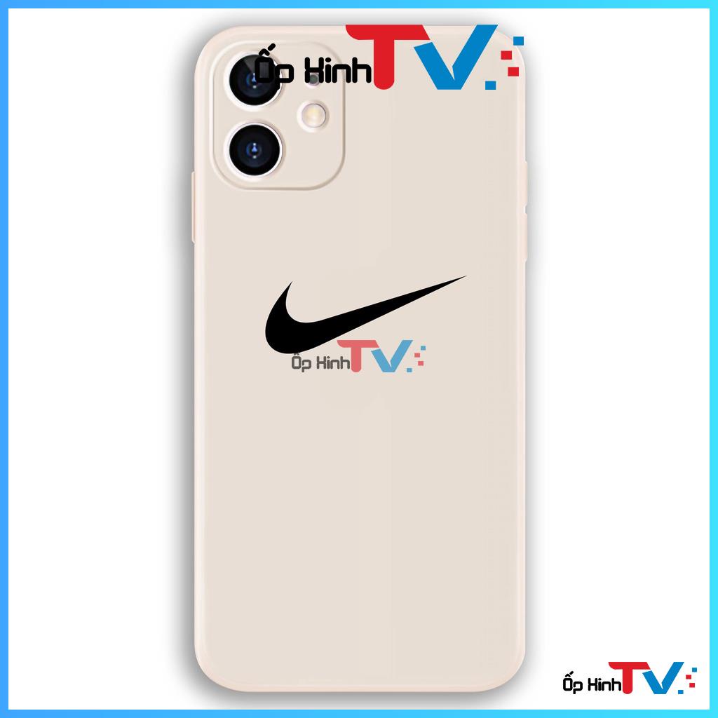 Ốp lưng iPhone Nike cạnh viền vuông silicon mềm dẻo bảo vệ camera cho iphone 6/6s/7/8/X/XS/11/12/13 Pro Plus Max