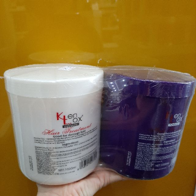 Combo Kem hấp dầu giữ màu dưỡng tóc KENLOX 1000ml x2