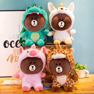 ORDER Balo LINE FRIEND, balo mini dễ thương, balo gấu brown thỏ cony