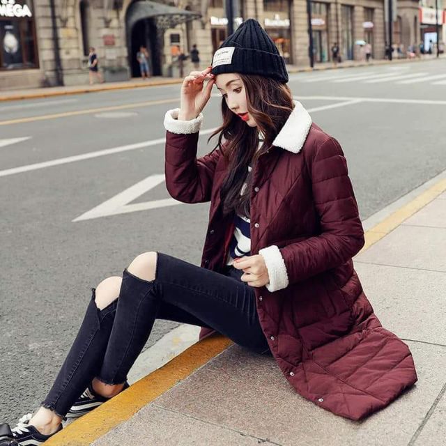 Áo khoác phao lông cừu