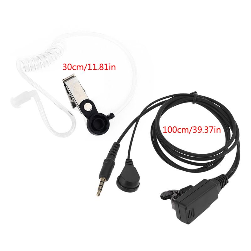 Tai Nghe Nhét Tai Ống Khí Có Mic 3.5mm Cho Xiao Mi Mijia 1s Walkie Talkie Two Way Radio