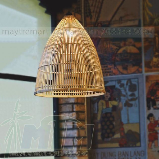 Đèn tre nơm dài size đại ĐK40H50