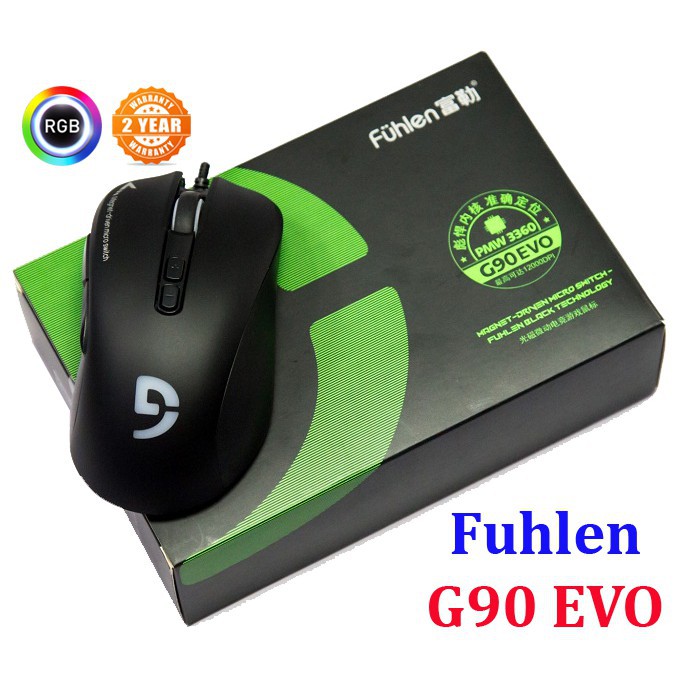 Chuột Fuhlen G90 Evo Siêu Chuột Gaming PMW 3360 DPI 12000 Full Led 21