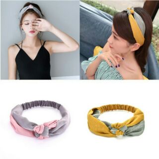 Băng Đô Turban Nhung Óng Thắt Nút Siêu Xinh