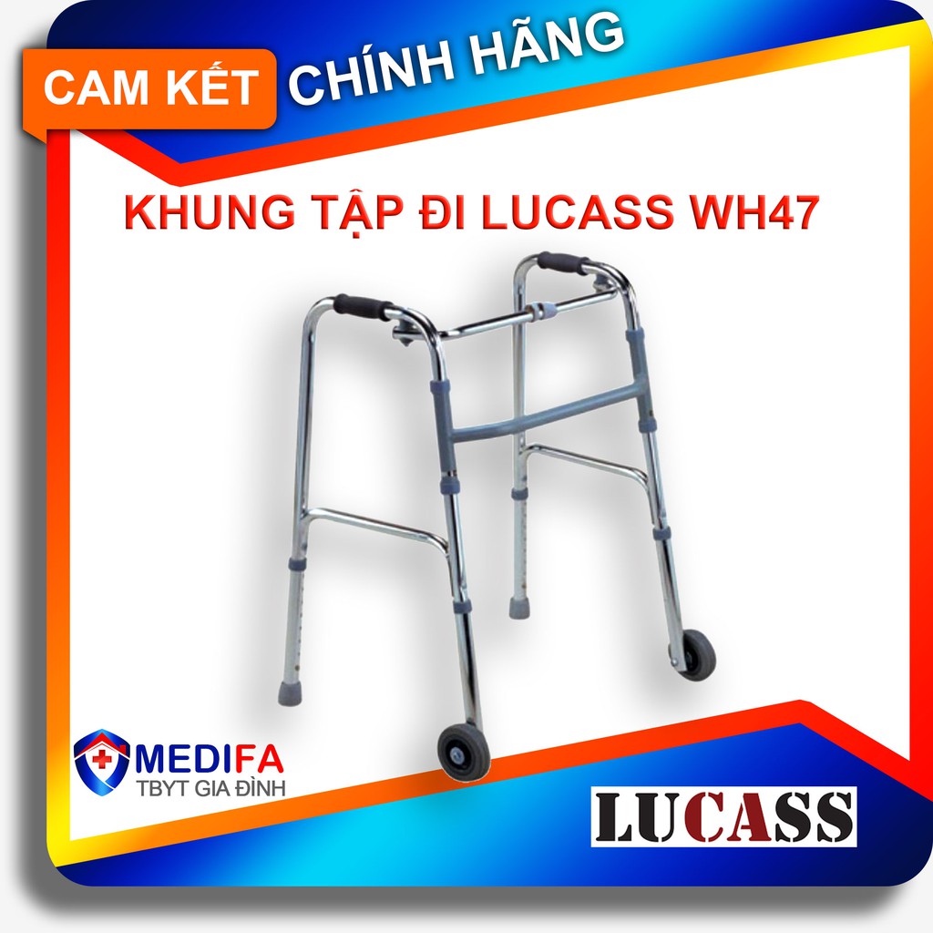 [Nhập khẩu] Khung tập đi cho người lớn, có bánh xe hợp kim nhôm không gỉ, hàng nhập chắc chắn, Lucass WH47, chính hãng