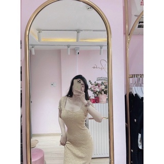 ĐẦM MIDI XỐP CỔ U ĐUÔI CÁ (KÈM VIDEO HÌNH THẬT)