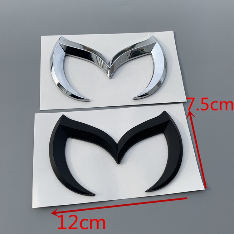 Miếng dán kim loại hình logo kiểu Người Dơi dành cho xe Mazda 3 5 6 CX3 CX5 CX7 CX9