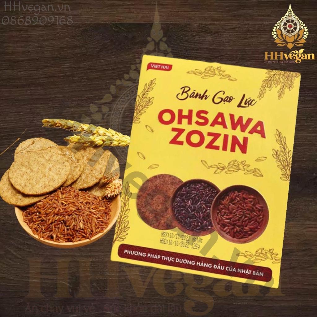 Bánh gạo lứt ăn kiêng giảm cân Ohzawa Zozin - 1 gói 125g - Bánh ăn dặm cho bé - Bánh ăn vặt cho người tiểu đường,ăn chay