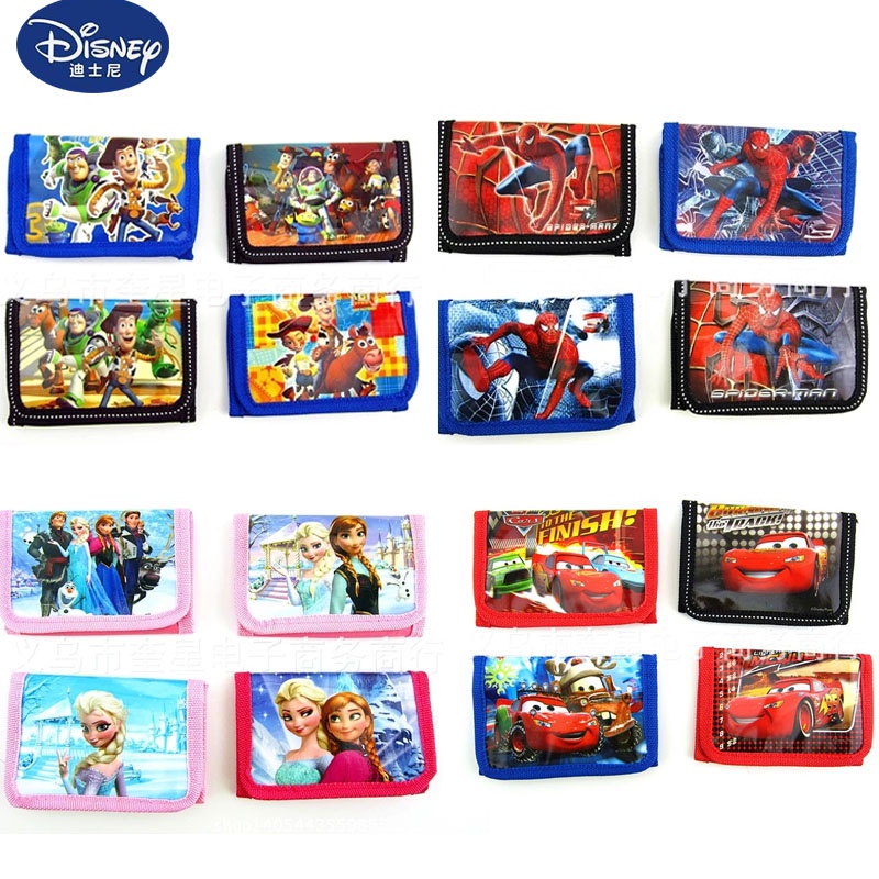DISNEY Ví Đựng Tiền Xu Mini Bằng Pvc In Họa Tiết Hoạt Hình Frozen / Mickey / Minnie Dễ Thương Có Khóa Kéo Cho Nữ