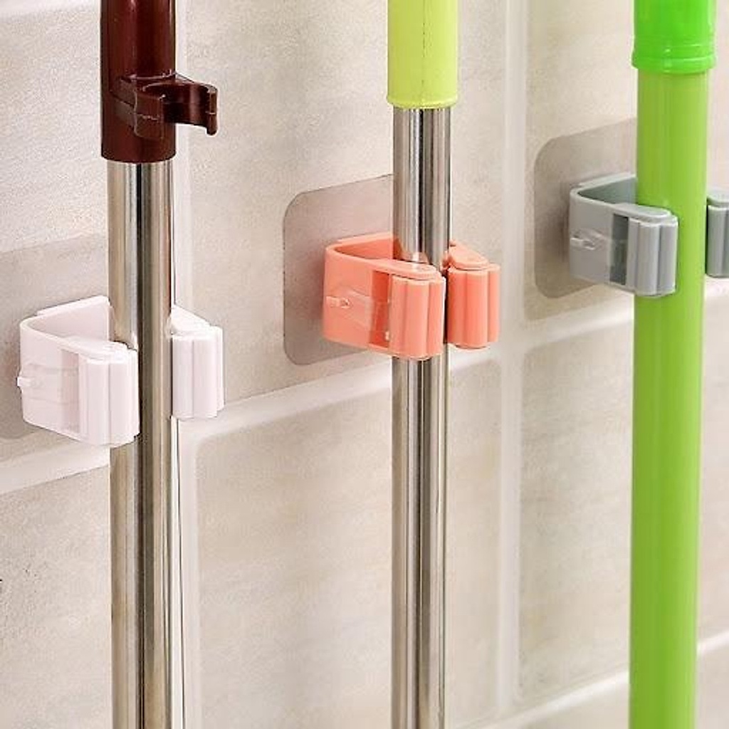 Móc dán tường kẹp giữ cây lau nhà, móc treo chổi chịu lực STORE4GIRLS