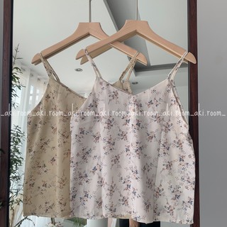 Áo hai dây hoa voan lụa chất mát