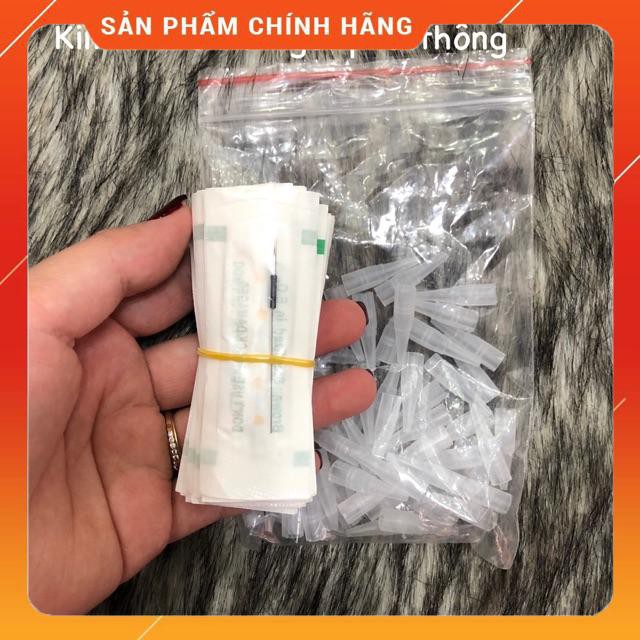 Kim máy phun xăm các loại ( máy phổ thông, máy rồng, máy thần thánh ) 1 túi 50c kim và ngòi 