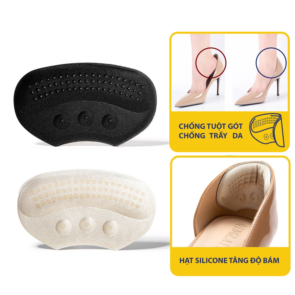Miếng Lót Giày 5D Giảm Size Giày Cao Gót, Bảo Vệ Gót Sau, Chống Trầy, Chống Tuột Gót Khi Nhấc Chân_Belimart_Pk198