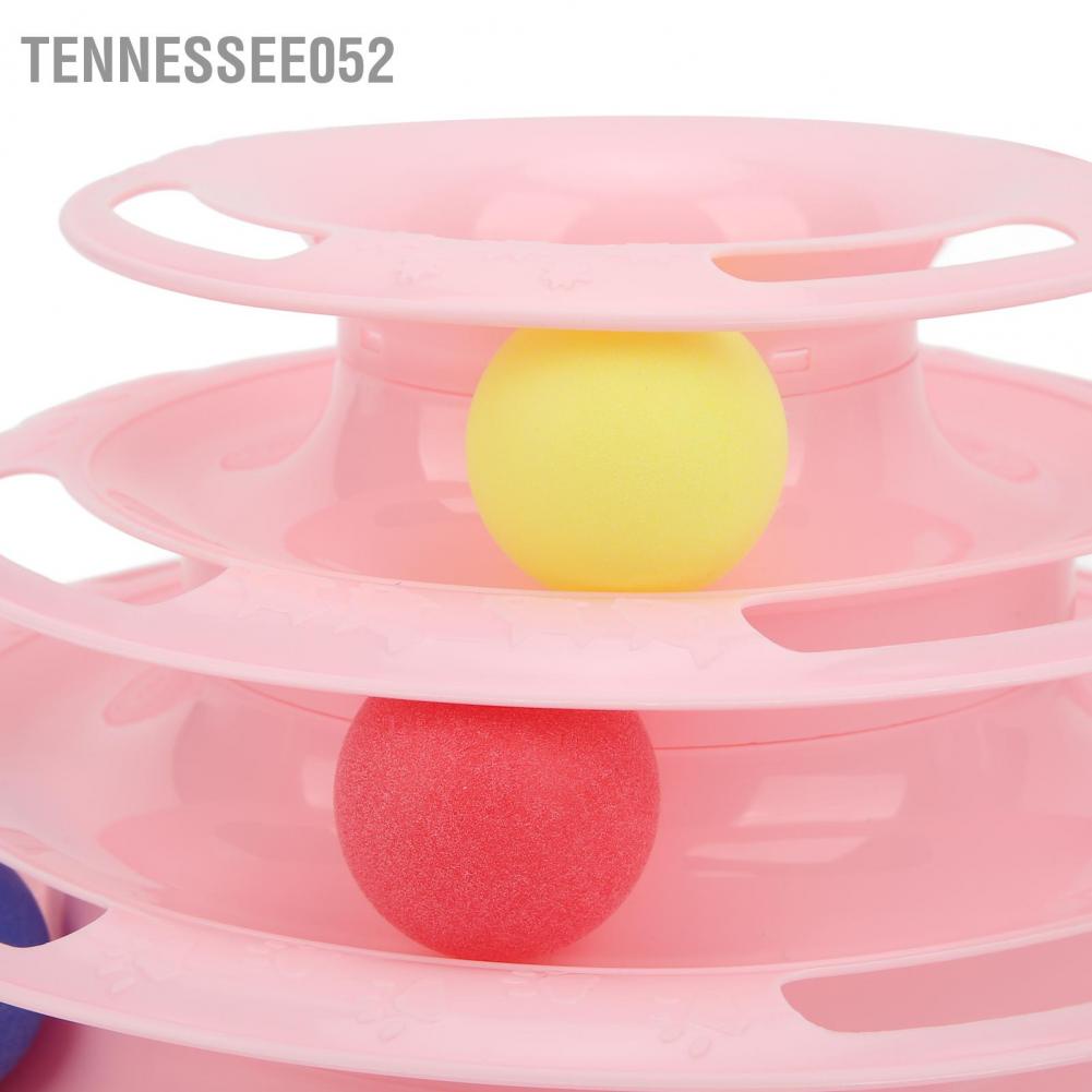 Hàng Sẵn Đồ chơi cho Mèo - tháp banh/bóng 3 tầng Đồ chơi Tháp bóng cho mèo 3 tầng Mèo săn đuổi và tập thể dục【Tennessee052】
