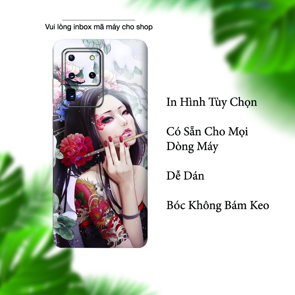 Miếng Dán Skin Điện Thoại In Hình Geisa 1 Cho Iphone 7/ 8/ X/ XS/ 11/ 11 Pro Max/ 12/ 12 pro max/ 13/ 13 pro max