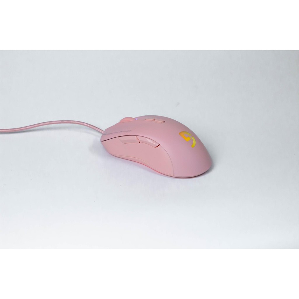 Chuột Fuhlen G90 Pink (Led RGB, Nút Bấm Bất Tử) - Hàng Chính Hãng Ninza