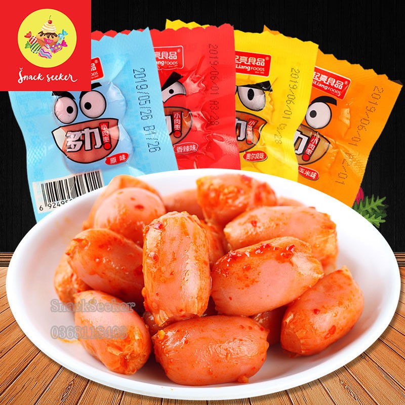 😋😋XÚC XÍCH SƯỜN NON MINI 2 VIÊN 1 GÓI - 12G-SNACK SEEKER😋