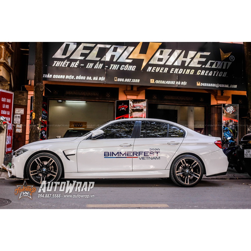 Tem họa tiết xe BMW BimmerFest 2020 - Tem họa tiết ô tô BMW, tem dán sườn xe thể thao
